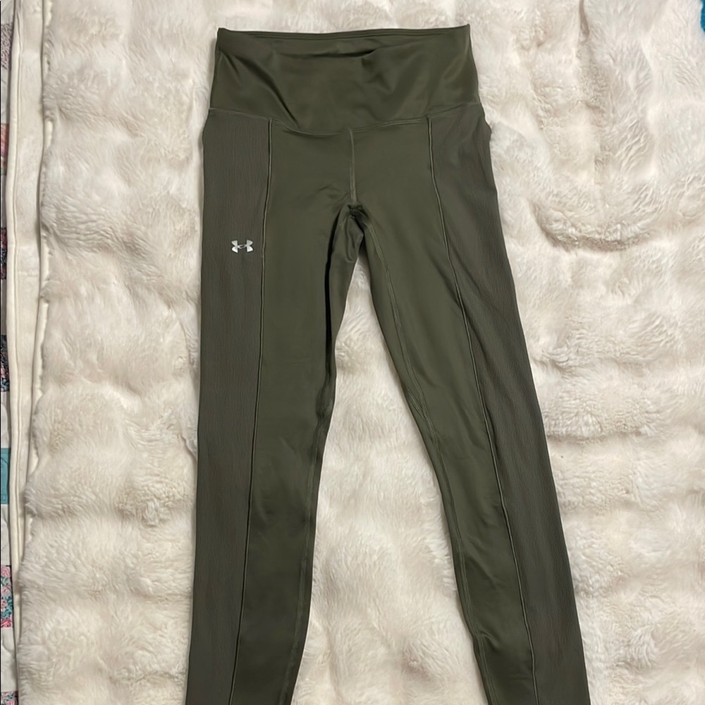 Under Armour Khaki Performance Leggings With Pockets